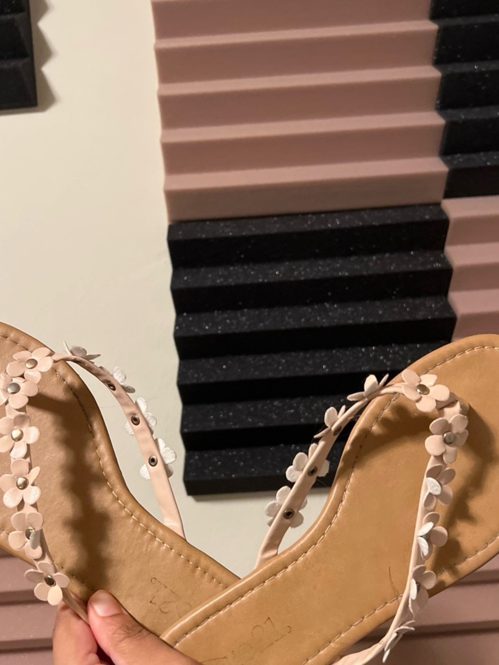 Rue21 Beige Floral Strap Sandals